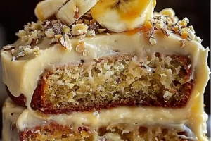 Banana Cake with Salted Caramel Frosting