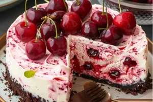 Cherry Ripple Cheesecake