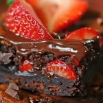 Chocolate Dipped Strawberry Brownies