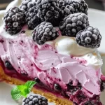 No-Bake Frozen Blackberry Pie