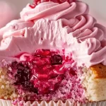 Raspberry Cupcakes with Raspberry Filling and Russian Buttercream