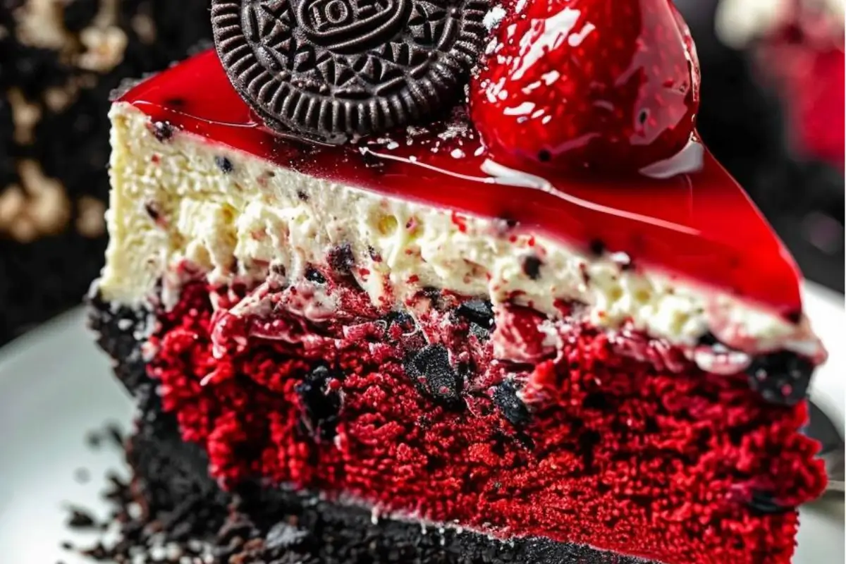 Red Velvet Oreo Cheesecake