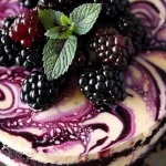 Swirled Blackberry Cheesecake