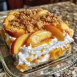 Peach Cobbler Poke Cake