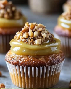 Golden Honey Nut Baklava Cupcakes