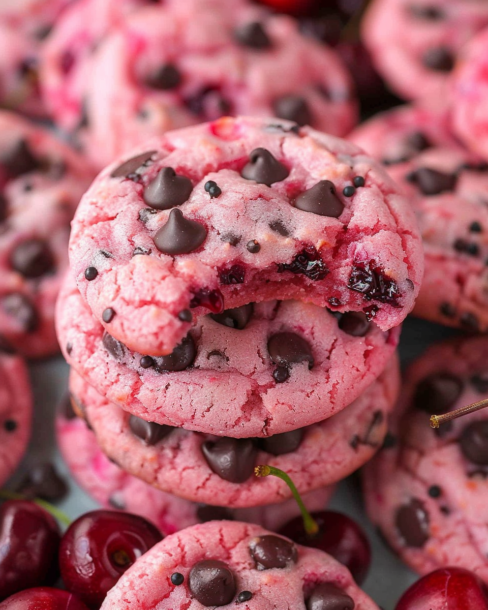 Maraschino Cherry Chocolate Chip Cookies