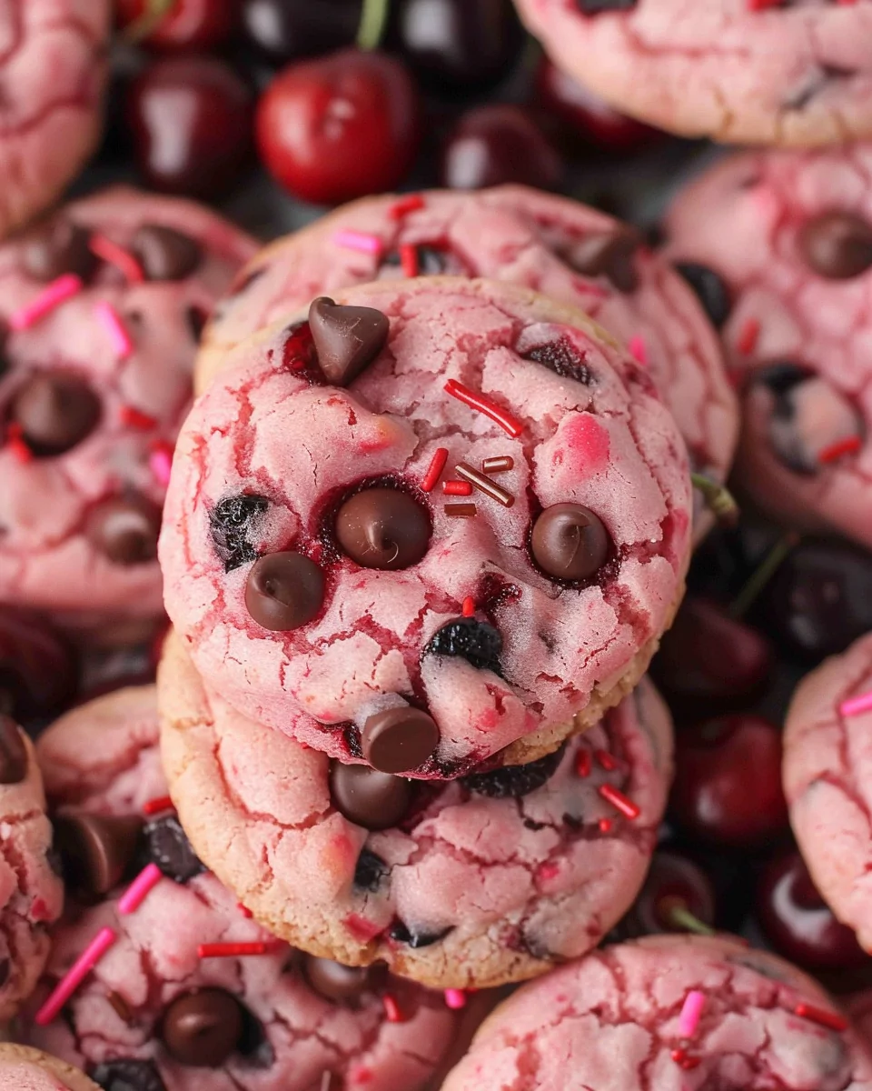 Maraschino Cherry Chocolate Chip Cookies