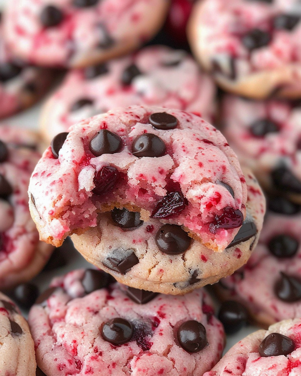 Maraschino Cherry Chocolate Chip Cookies