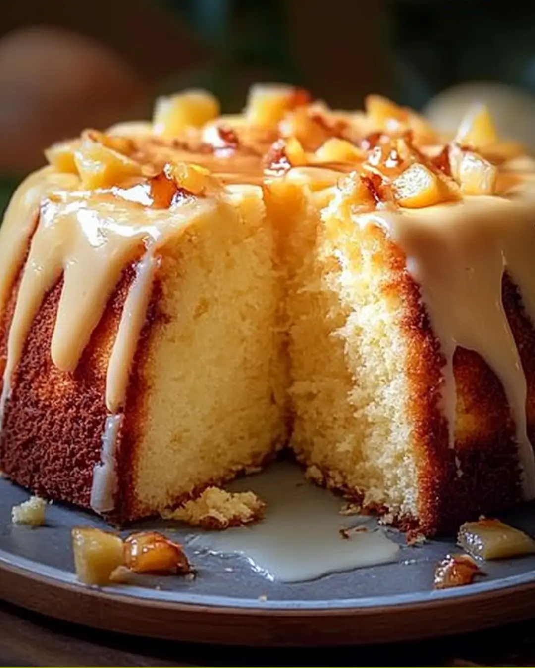 Pineapple Cream Cheese Pound Cake Recipe