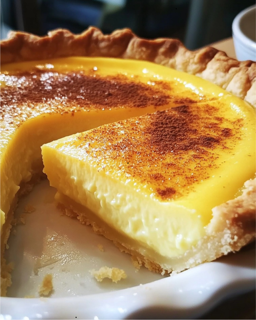 Old fashioned egg custard pie