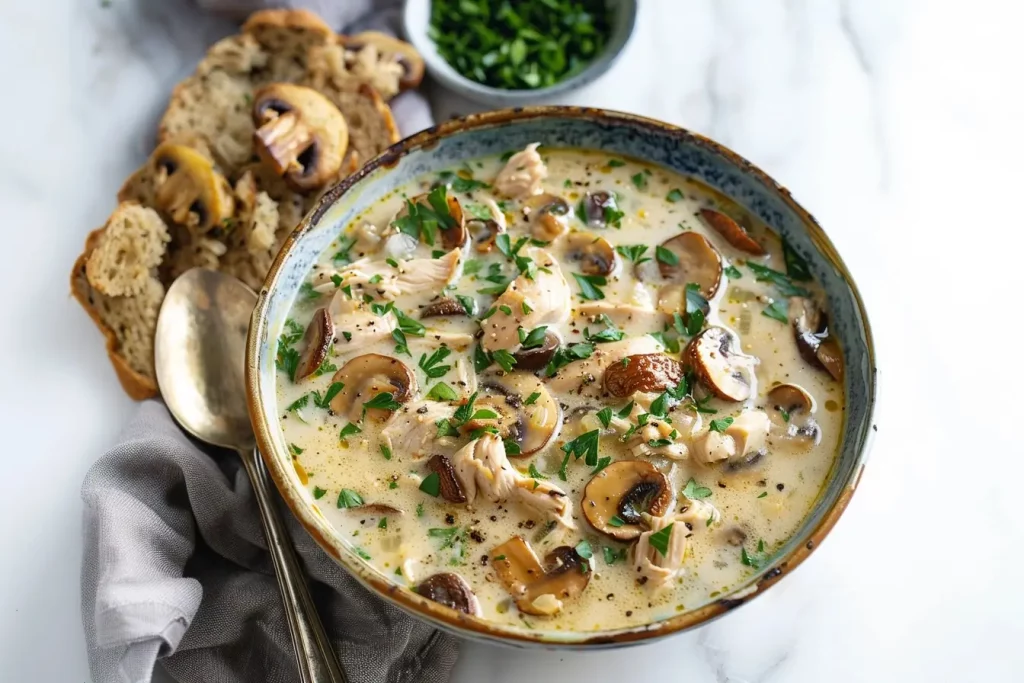 Rotisserie Chicken Mushroom Soup