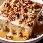 Butter Pecan Praline Poke Cake