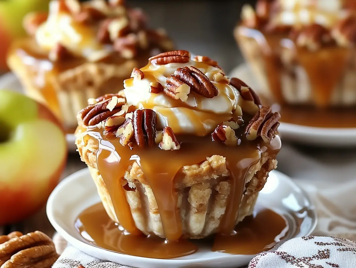 Caramel Apple Pecan Pie Cups