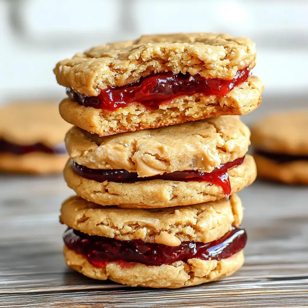 Peanut Butter & Jelly Cookie Sandwiches