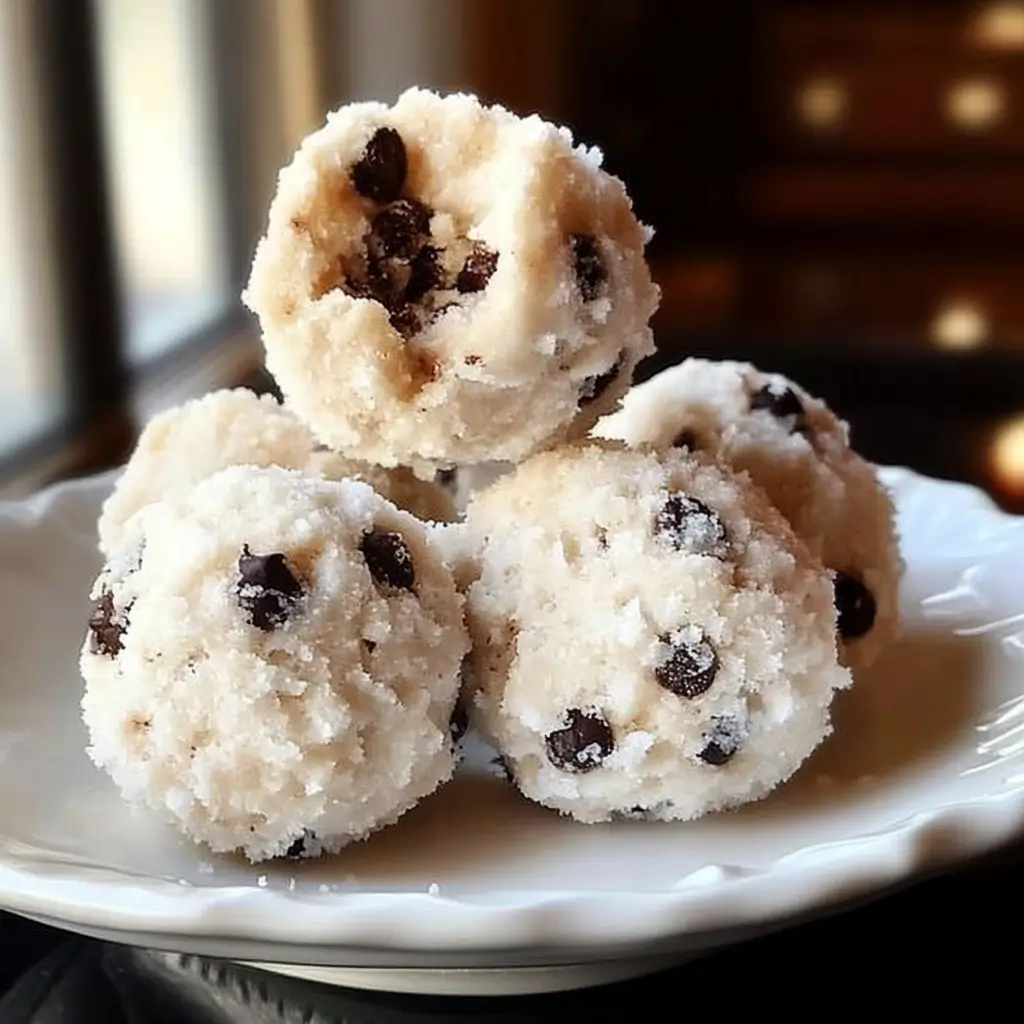 Peanut Butter Chocolate Chip Snowballs