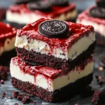Red Velvet Oreo Cheesecake Bars