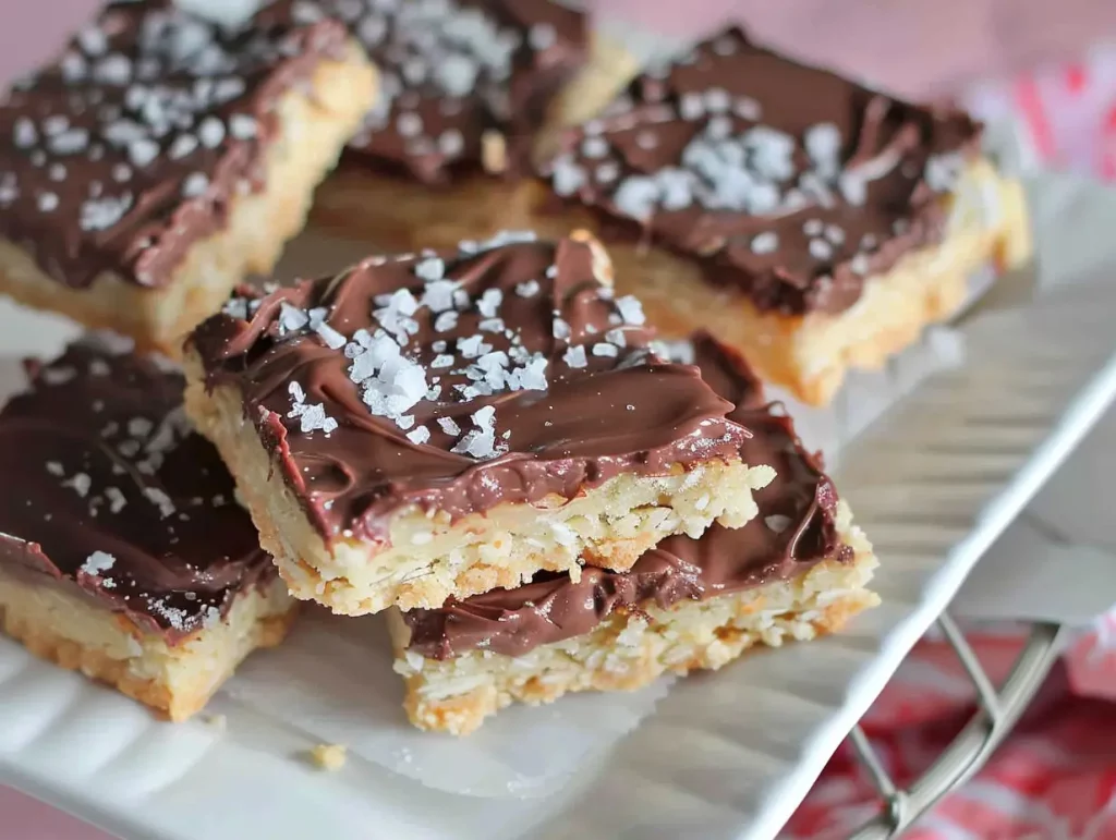 Salted Nutella Shortbread Bars