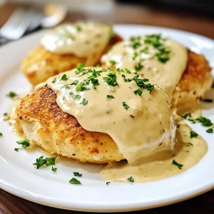 Chicken Pillows with Creamy Parmesan Sauce