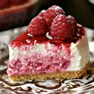 No-Bake Raspberry Swirl Cheesecake