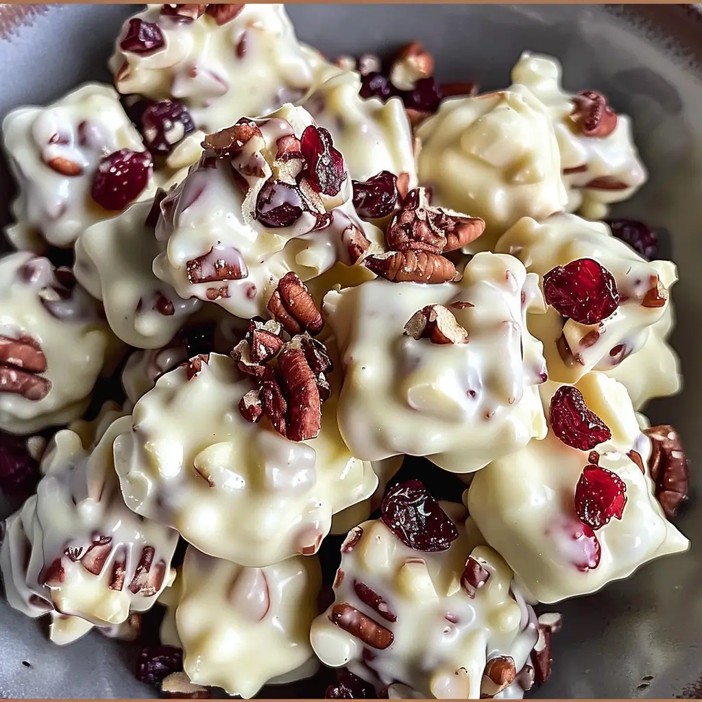 White Chocolate Cranberry Pecan Clusters