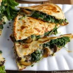 Baked Spinach Mushroom Quesadillas Recipe