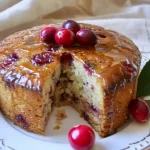 Cranberry Cake with Orange Glaze