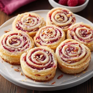 Raspberry Almond Pinwheels