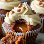 Caramel Filled Carrot Cupcakes