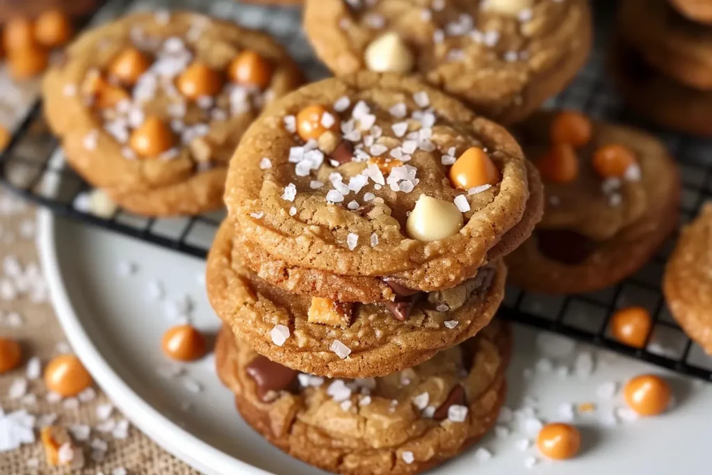 Sea Salt Butterscotch Pretzel Cookies