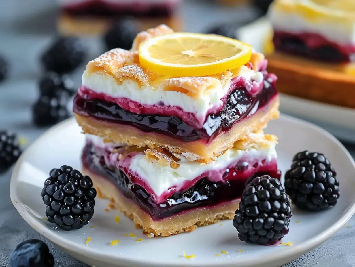 Blackberry Lemon Curd Bars