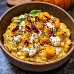 Baked Pumpkin Goat Cheese Risotto