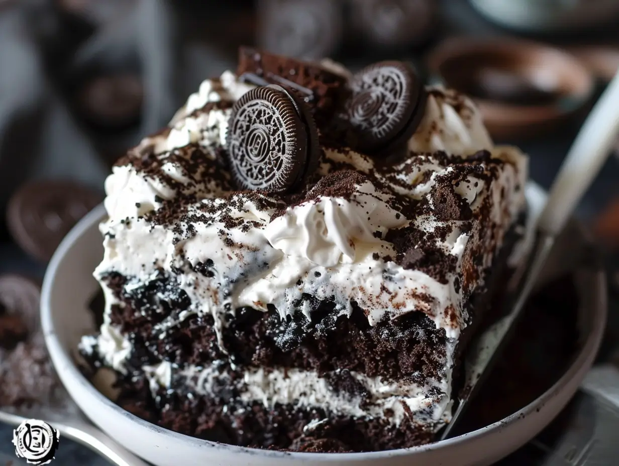 Oreo Poke Cake