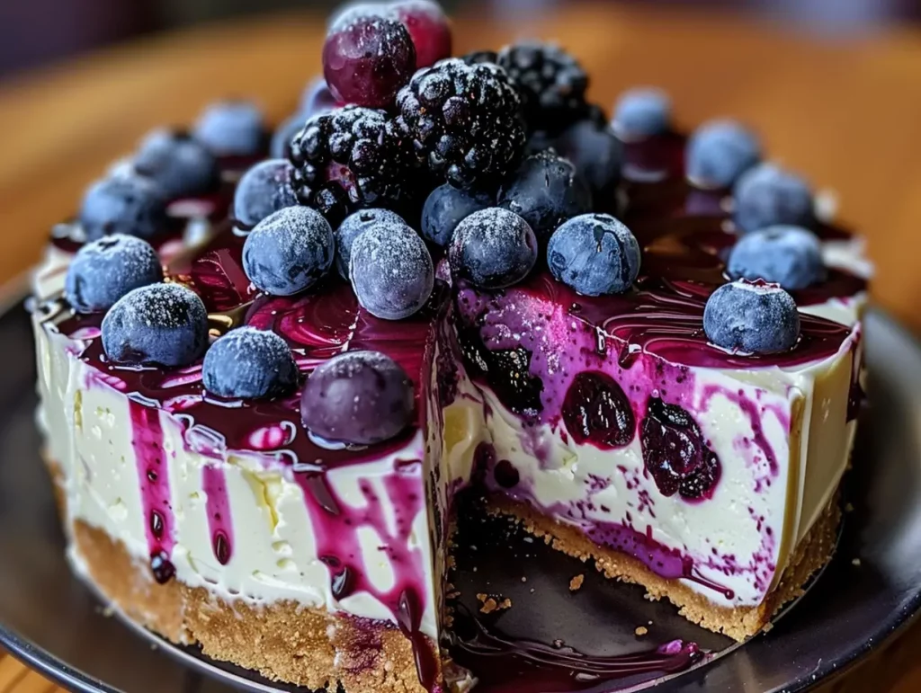 White Chocolate Blueberry Cheesecake