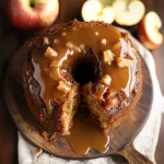 Apple Cider Donut Cake with Salted Caramel