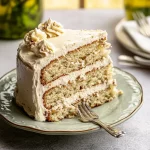 Italian Cream Cake with Cream Cheese Pecan Frosting Recipe