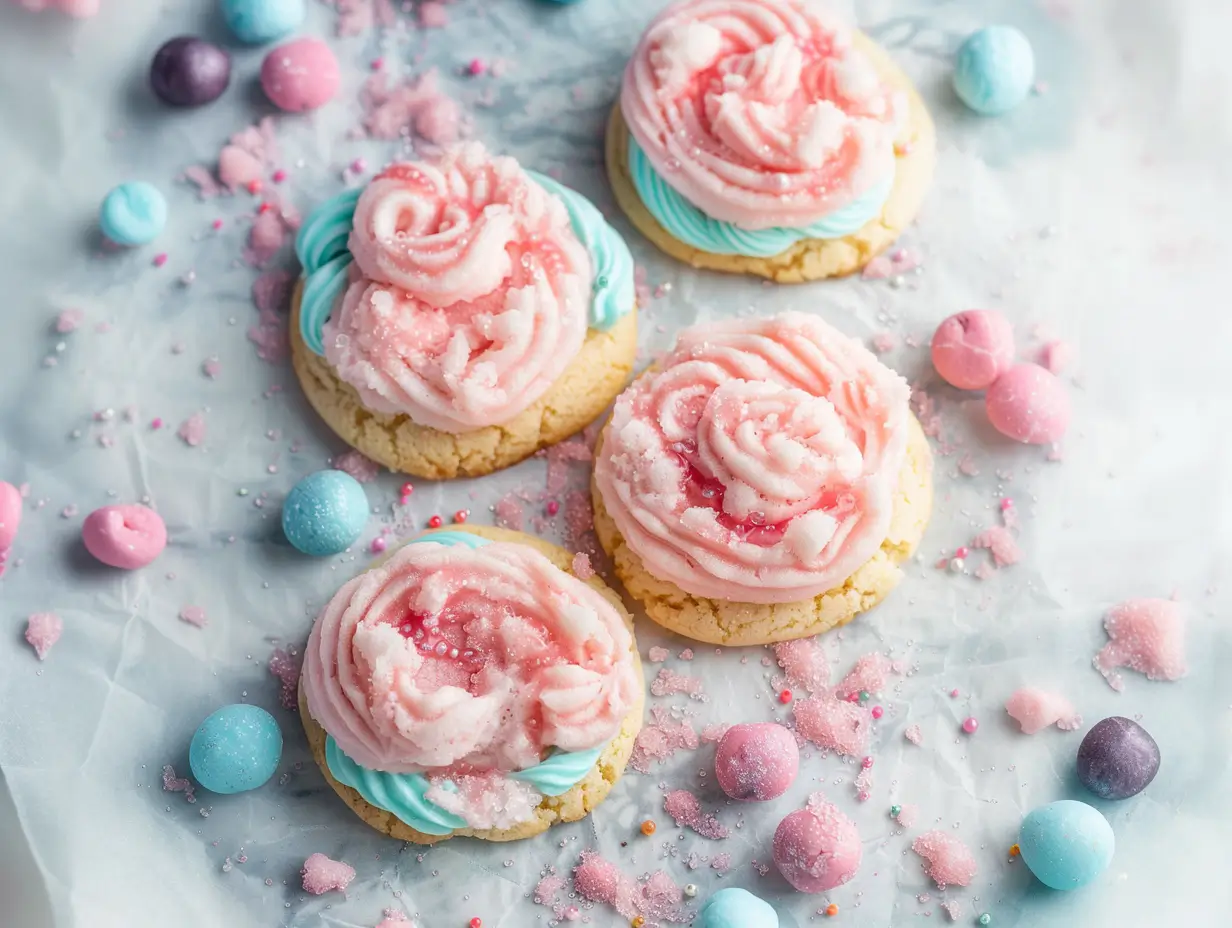 Cotton Candy Crumbl Cookies