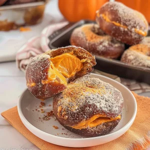 Pumpkin Cream-Filled Donuts