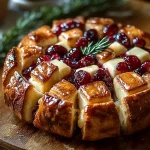 Pull-Apart Sourdough Brie and Cranberry Bread