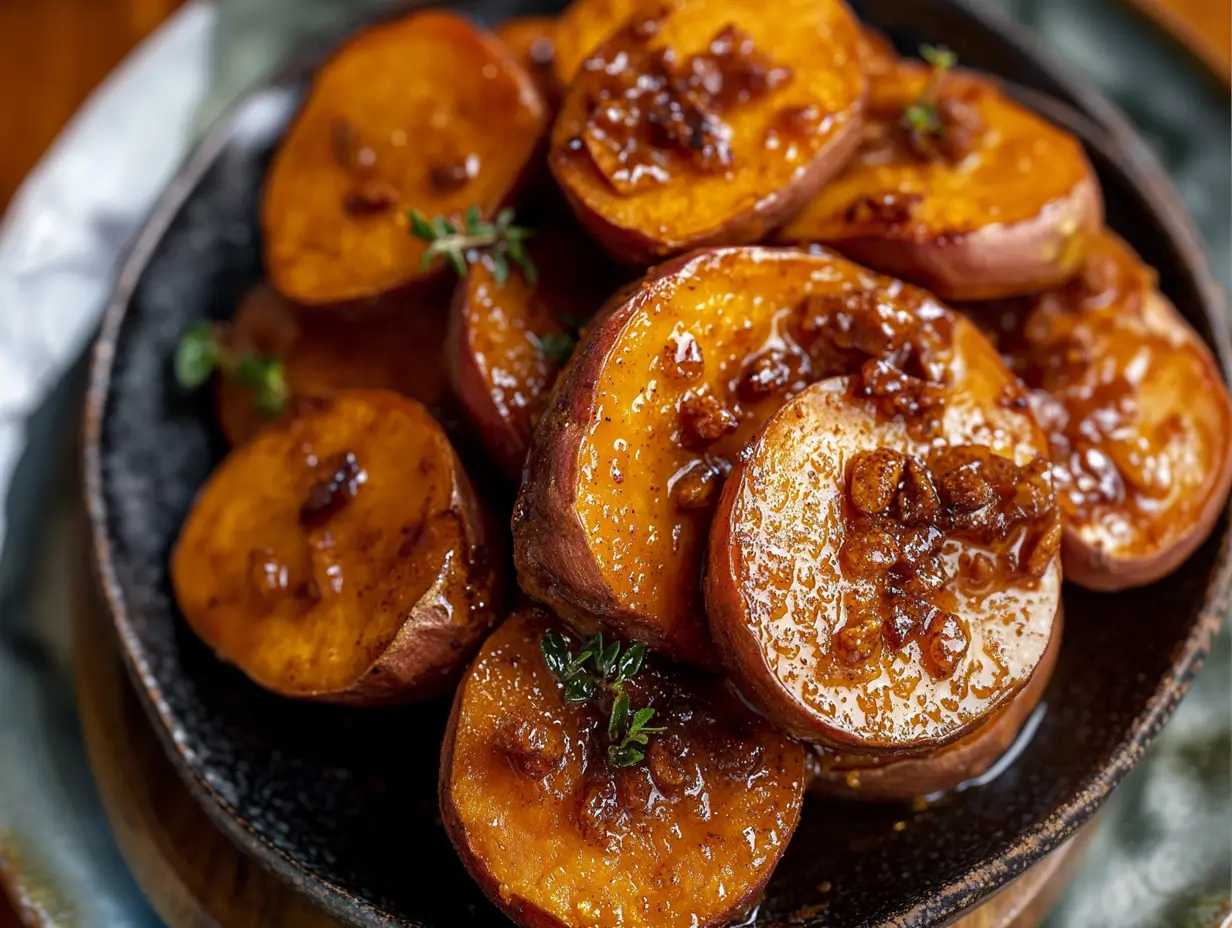 Walnut Maple Roasted Sweet Potatoes
