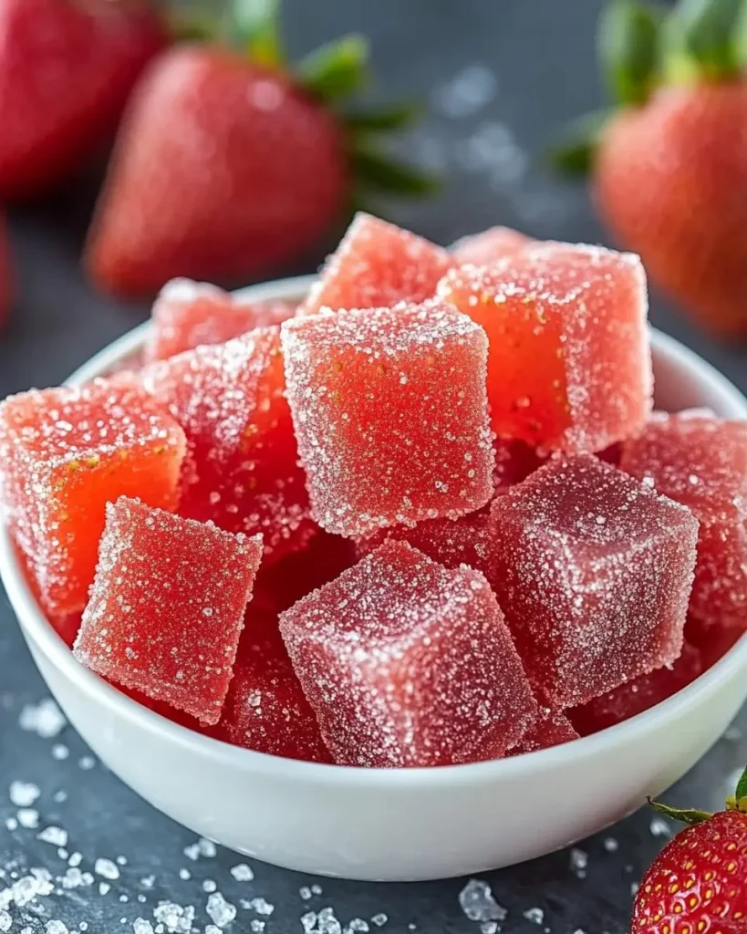 Homemade Sour Strawberry Gummies