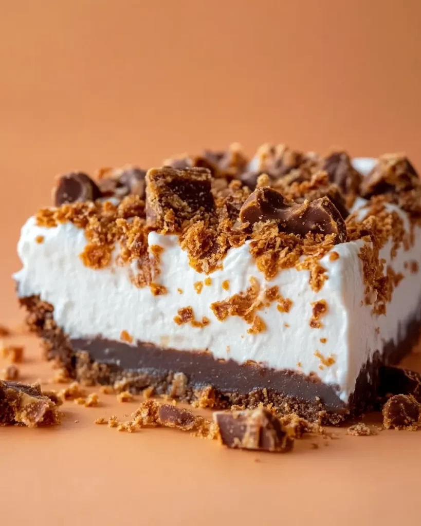 No-Bake Butterfinger Pie