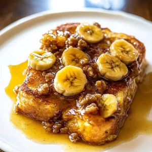 Baked Bananas Foster French Toast