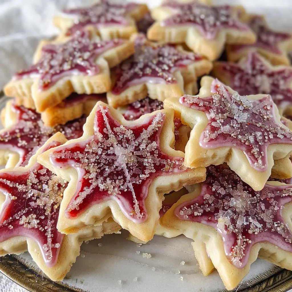 Sugar Plum Shortbread Cookies