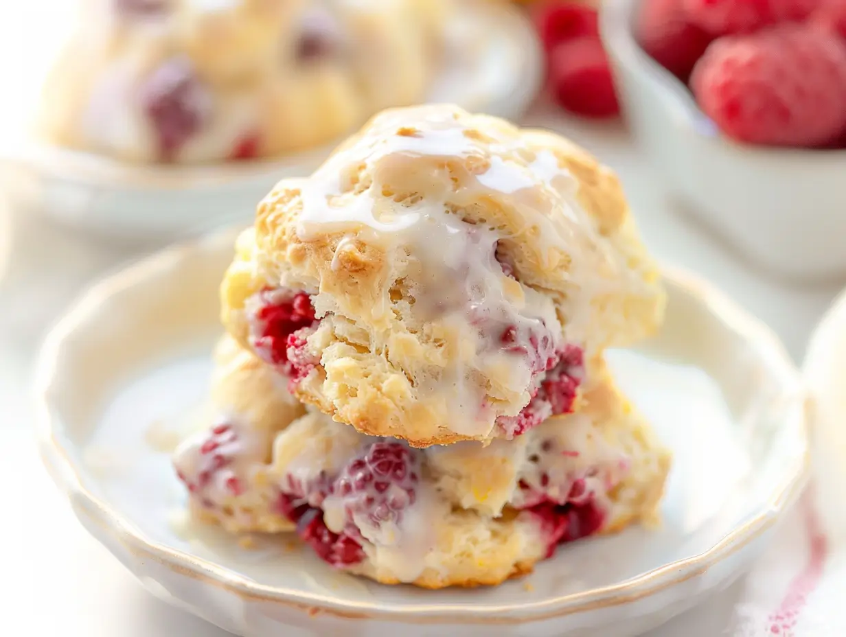 Ridiculously Easy Lemon Raspberry Scones