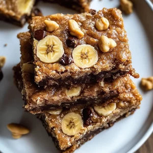 4-Ingredient Peanut Butter Banana Bars