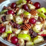 Apple Salad with Honeycrisp Apples, Celery, Grapes, Pecans, and Dried Cranberries