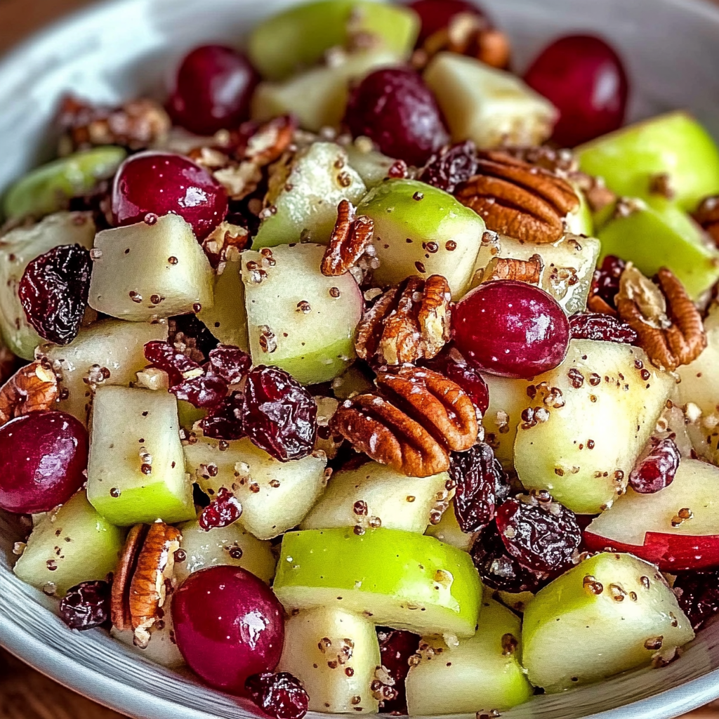 Crunchy Honeycrisp Apple Salad with Toasted Pecans and Cranberries