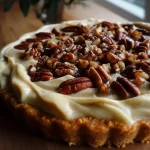 Autumn Pie With Chestnut Cream, Caramelized Apple & Pecans