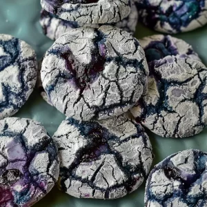 Blueberry Crinkle Cookies