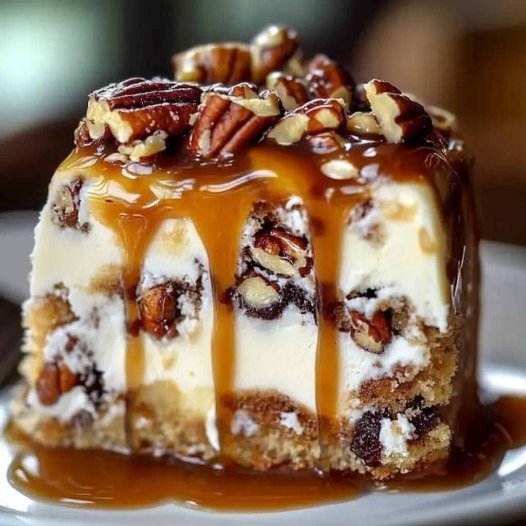 Butter Pecan Praline Poke Cake